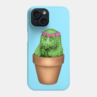 Cute Cactus (Blue Background) Phone Case