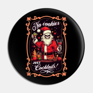 Skull Santa Bartender Pin