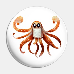 Squid with big eyes Pin