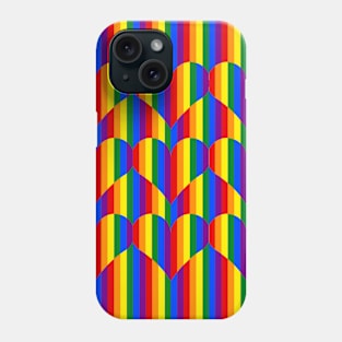 LGBT Striped Hearts Phone Case