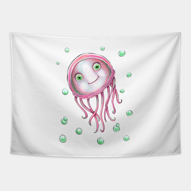 Adorable Jellyfish Tapestry by obillwon