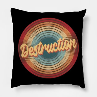 Destruction Vintage Circle Pillow