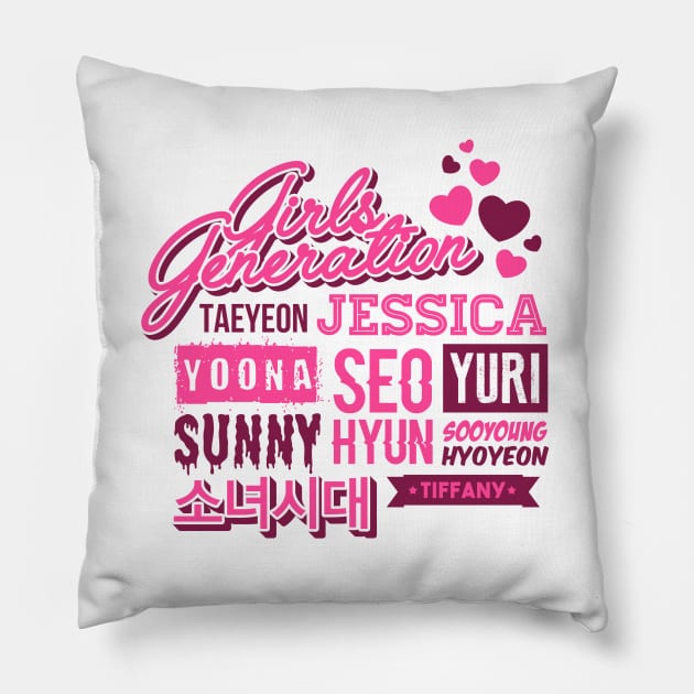 Girls' Generation Collage Pillow by skeletonvenus