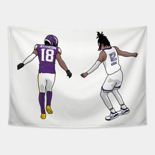 Griddy duo in sports Tapestry