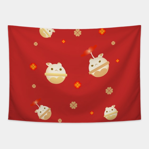 Klee boom bunny (jumpy dumpty) - Genshin Impact Tapestry by Petites Choses