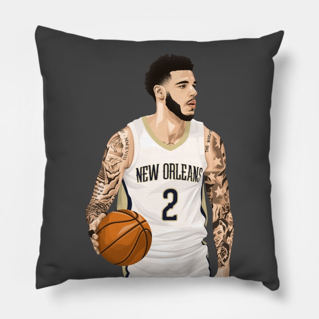 Lonzo Ball Pillow by knnthmrctn