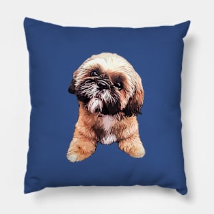 Shih Tzu Cute Puppy Dog Art Pillow