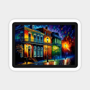 New Orleans at night Magnet