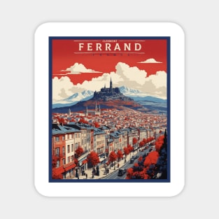 Clermont Ferrand France Vintage Poster Tourism Magnet