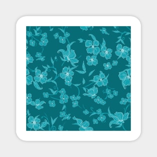 Creepy Flowers Pattern 8 Magnet