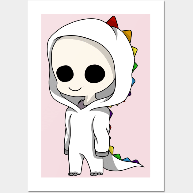 hoodie dinosaur chibi - Creepypasta - Posters and Art Prints