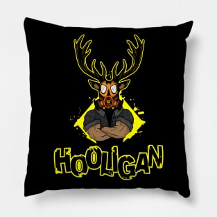 Print on a T-shirt "hooligan" depicting a deer Pillow