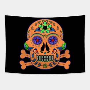 Dead Head Orange Tapestry