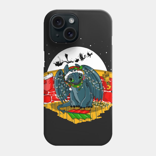 Night Fury Before Christmas Phone Case by Scribble Creatures