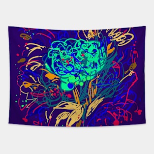 Abstract blue Tapestry