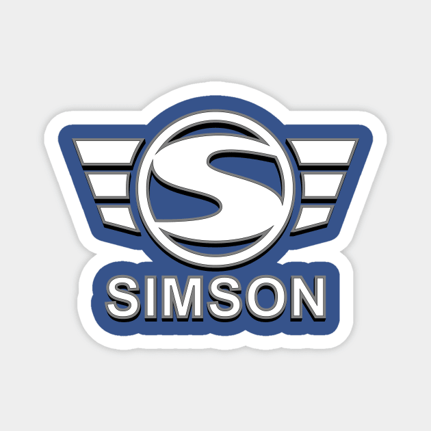 Simson Logo 3D Spezial (white) Magnet by GetThatCar