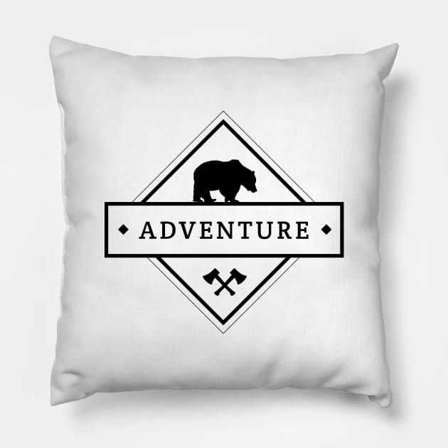 Adventure Awaits - Outdoor and Camping Lover Pillow by LR_Collections