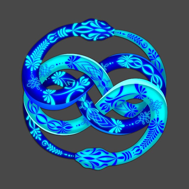 Blue Ouroboros by MandalaSoul