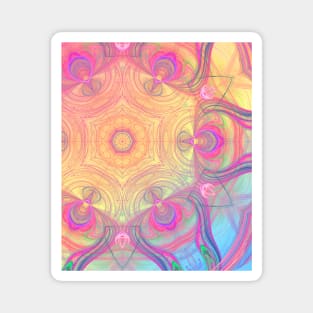 Psychedelic retro kaleidoscope Magnet