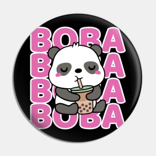 Kawaii Cute Panda Drinking Boba Pin