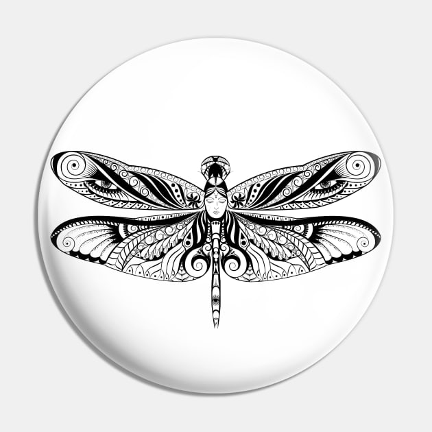 Zentangle Dragonfly outlines Pin by Avisnanna