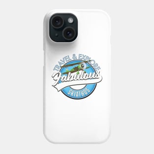 travel explore fabulous Skiathos logo Phone Case