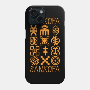 African Sankofa Adinkra Symbols. Ghana | Black Pride | Black History Phone Case