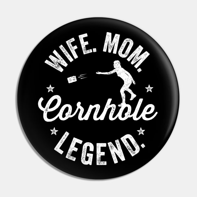 Cornhole Shirt Vintage Funny Wife Mom Cornhole Legend Pin by Happy Lime