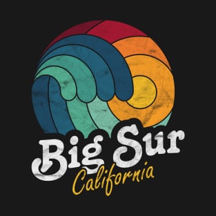 Big Sur California Surfing Surf Sunset Wave T-Shirt