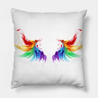 Rainbow Wings T-Shirt/Angel Wings/Designer Apparel/Kids Rainbow Baby/Rainbow Angel Wings Merchandise/Angel Wings Pillow Pillow