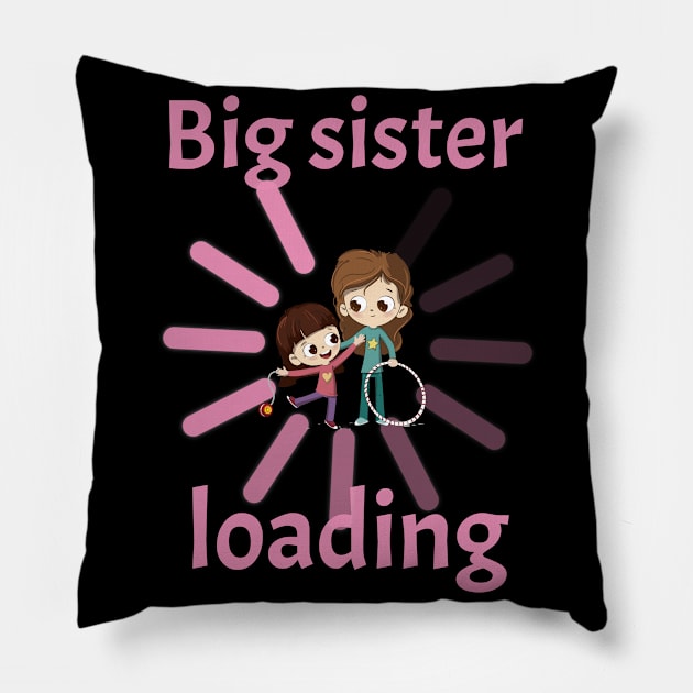 Große Schwester lädt loading Geburt Kind Schwangerschaft Baby Pillow by schuhboutique-finke