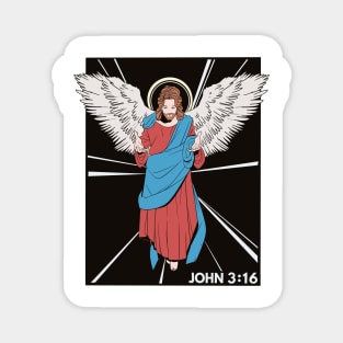 Jesus Christ John 3:16 Bible Verse Praise The Lord Magnet