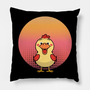 Enjoying chickens happy animated Pillow