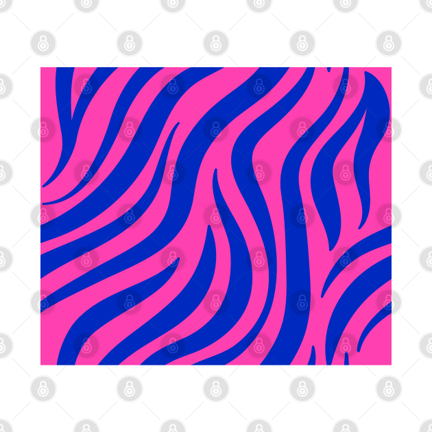 Pink and Blue Zebra  Skin Pattern by Gift-Place