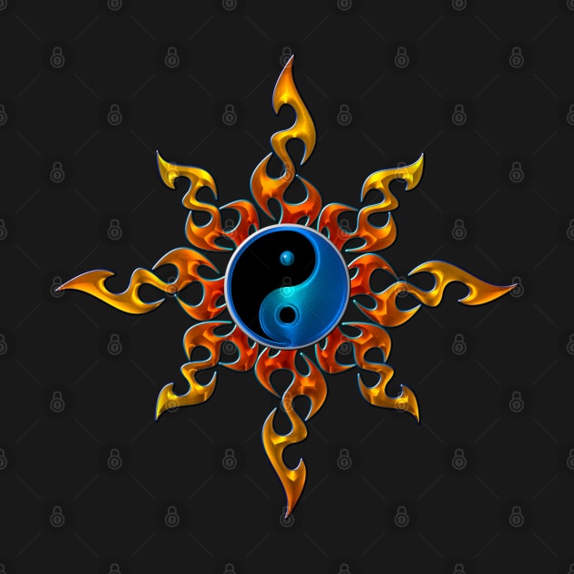 yin yang of fire by DrewskiDesignz