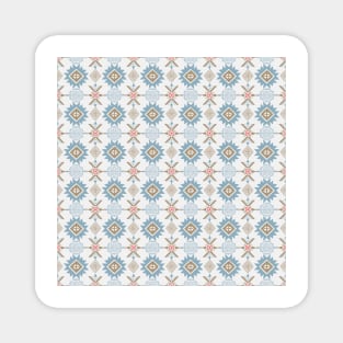 Pastel Hand Drawn Ethnic Motifs Geometric Magnet