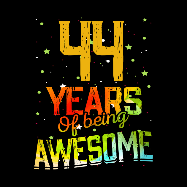 44 Years Of Being Awesome Gifts 44th Anniversary Gift Vintage Retro Funny 44 Years Birthday Men Women by nzbworld