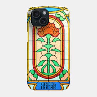 Stained glass window door of the cursed house Phone Case