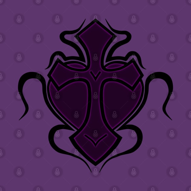 Cross & Heart - Purple by ForsakenSky