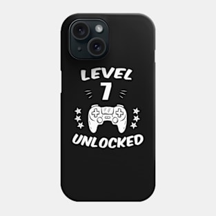 Level 7 Unlocked  Video Gamer 7th Birthday Phone Case