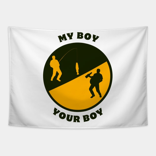 My Boy Your Boy Tapestry by GraphGeek