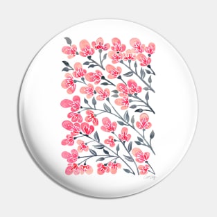 pink black cherry blossoms Pin