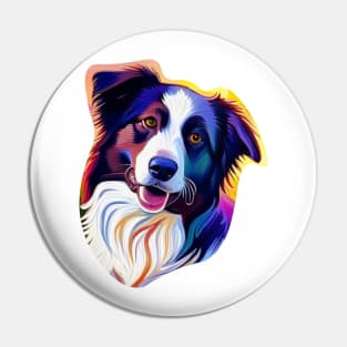 Happy Border Collie Pin