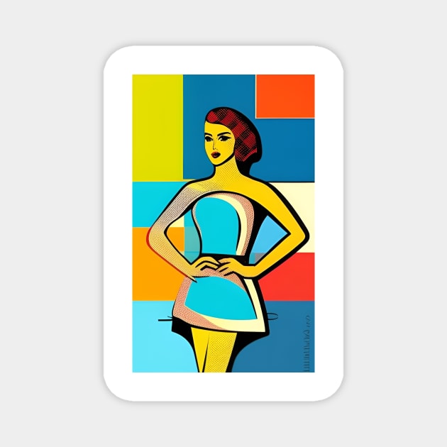 Pop Art Pin Up Girl Magnet by ShopSunday