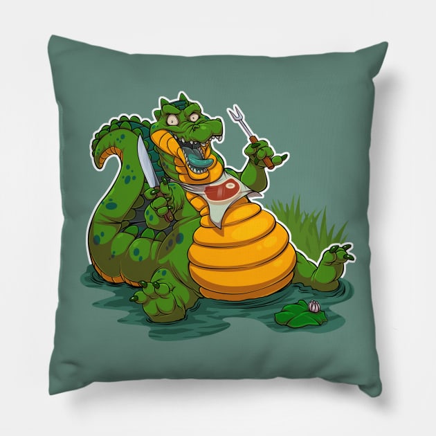 Stuffed Gator Pillow by Teaselbone