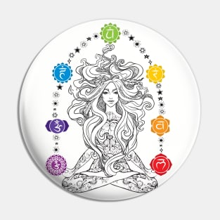 Chakras Feminine Energy - Kundalini Pin