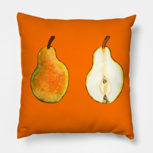 Pear and cut pear Pillow