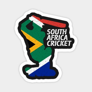 South African Cricket & Flag Magnet