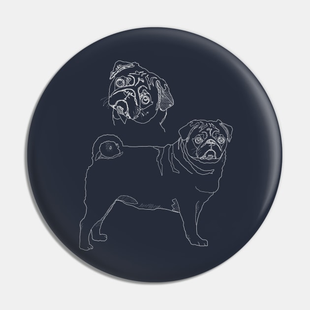 Pug Pin by blurryfromspace