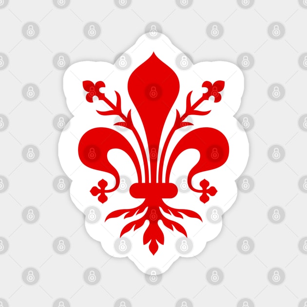 Florence Italy Fleur De Lis Sticker Magnet by aterkaderk